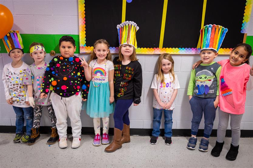 Students celebrate the 100th day of school